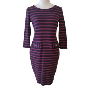 Talbots Striped Nautical Cotton Dress Size Small Petite